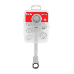 7 in 1 Flex Head Double Box End Ratcheting Wrench Set RH-2172 – Premium CR-V Hand Tool for Mechanics